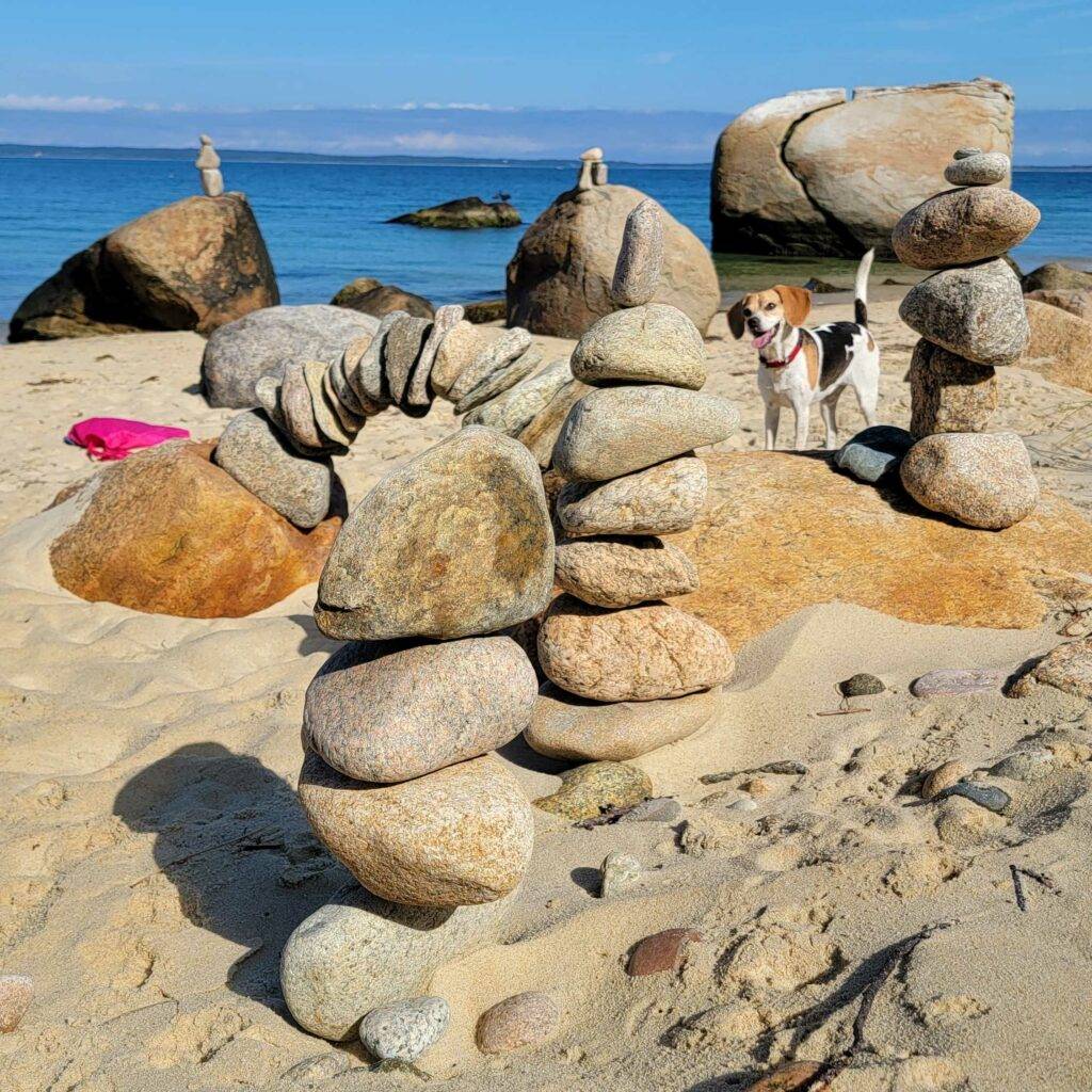 Cairns on the beach