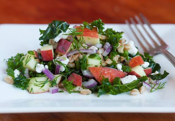 RECIPE: Randi’s Farro Kale Salad with Feta